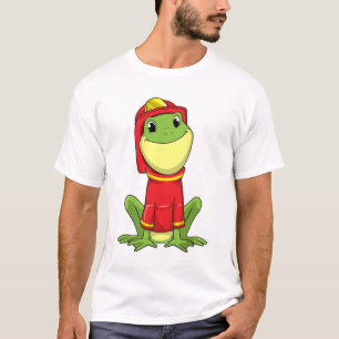 Frog as Firefighter with Helmet T-Shirt