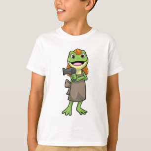 Frog as Hairdresser with Hairdryer T-Shirt
