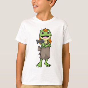 Frog as Hairdresser with Hairdryer T-Shirt