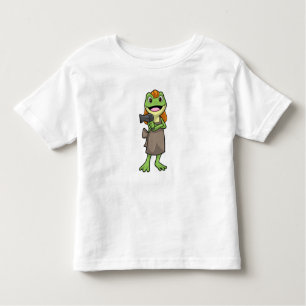 Frog as Hairdresser with Hairdryer Toddler T-Shirt