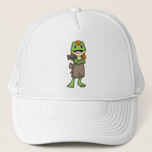 Frog as Hairdresser with Hairdryer Trucker Hat