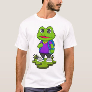 Frog as Hiker with Backpack T-Shirt