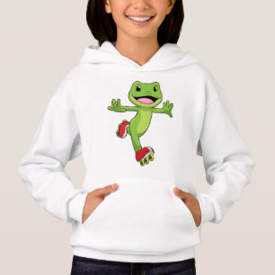 Frog as Inline skater with Roller skates