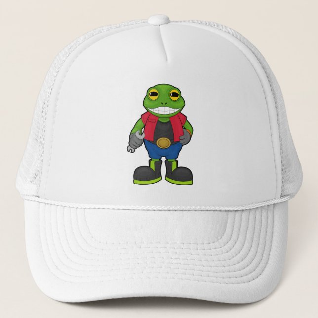 Frog as Mechanic with Spanner Trucker Hat (Front)