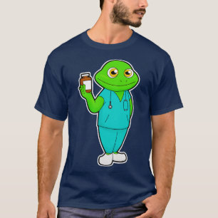 Frog As Nurse With Medicine Stethoscope T-Shirt
