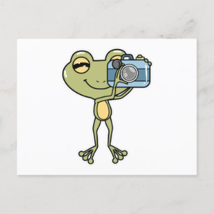Frog as Photographer with Camera Postcard