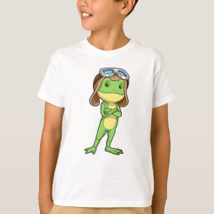 Frog as Pilot with Hat & Glasses T-Shirt