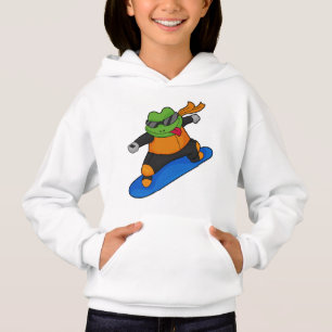 Frog as Snowobarder with Snowboard