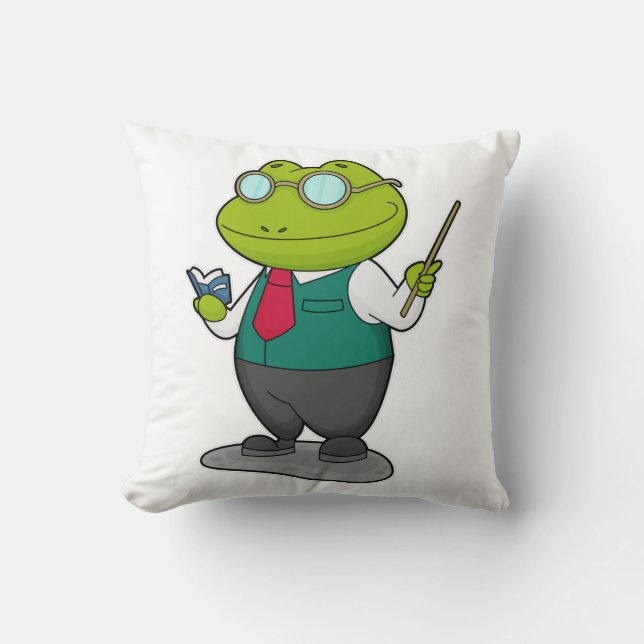 Frog as Teacher with Book Cushion (Front)