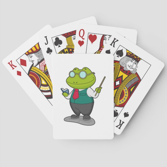 Frog as Teacher with Book Playing Cards (Back)