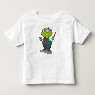 Frog as Teacher with Book Toddler T-Shirt
