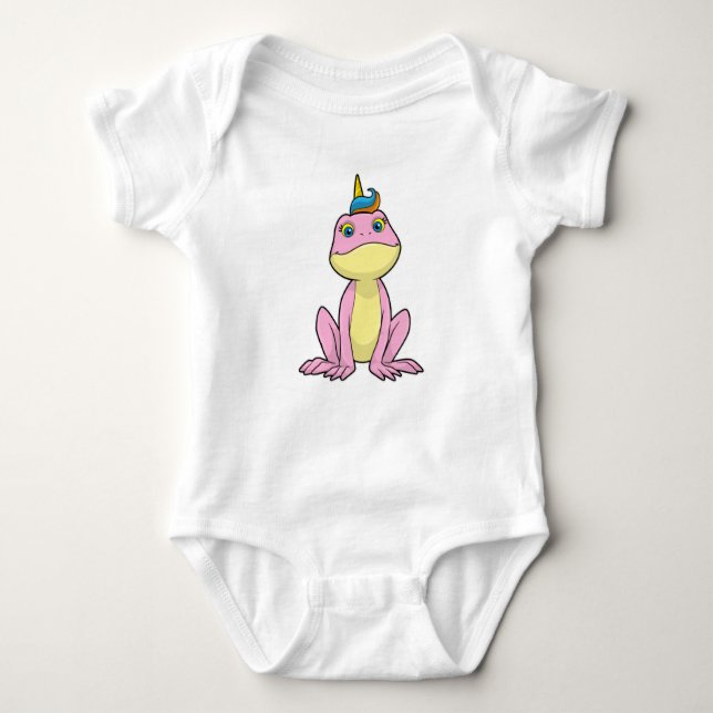 Frog as Unicorn Baby Bodysuit (Front)