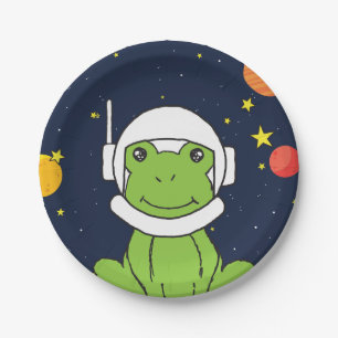 Frog Astronaut Animal With Space Helmet Clipart Paper Plate