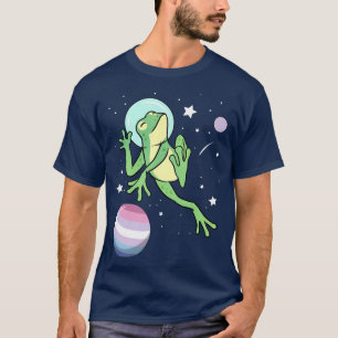 Frog Astronaut Bigender Pride T-Shirt