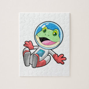 Frog Astronaut Costume Space Jigsaw Puzzle