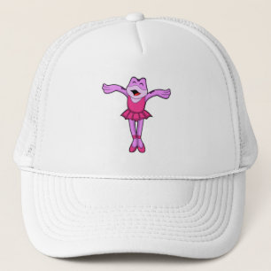 Frog at Ballet Dance with Skirt Trucker Hat