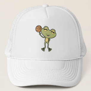 Frog at Basketball Sports Trucker Hat