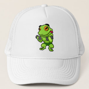 Frog at Biceps training with Dumbbells Trucker Hat