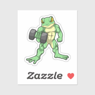 Frog at Bodybuilding with Dumbbell