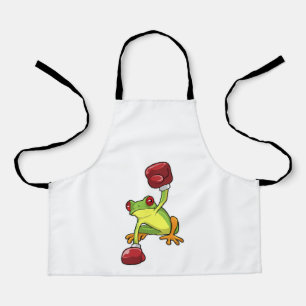Frog at Boxing with Boxing gloves Apron