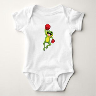 Frog at Boxing with Boxing gloves Baby Bodysuit