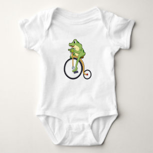 Frog at Circus with Bicycle.PNG Baby Bodysuit
