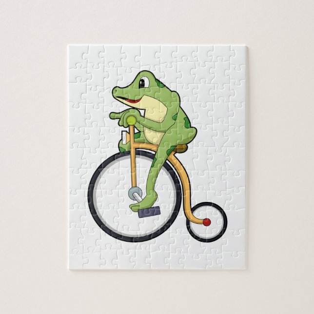Frog at Circus with Bicycle.PNG Jigsaw Puzzle (Vertical)