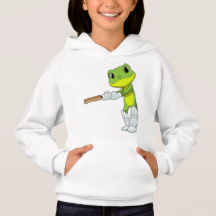 Frog at Cricket with Cricket bat