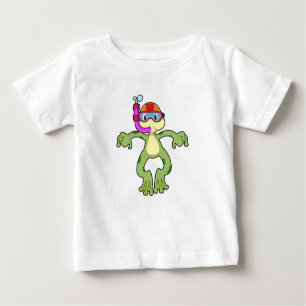 Frog at Diving with Snorkel Baby T-Shirt