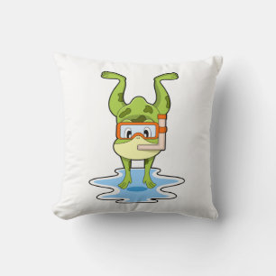Frog at Diving with Snorkel Cushion