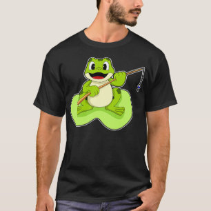 Frog at Fishing with Fishing rod 2 T-Shirt