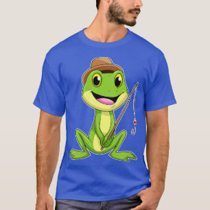 Frog at Fishing with Fishing rod 4 T-Shirt