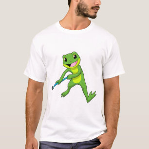Frog at Hockey with Hockey bat T-Shirt