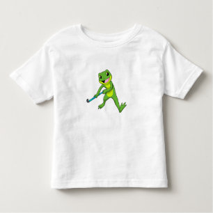 Frog at Hockey with Hockey bat Toddler T-Shirt