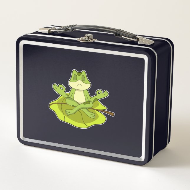 Frog at Meditate Metal Lunch Box (Front)