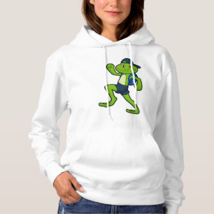 Frog at Running with Backpack & Hat Hoodie
