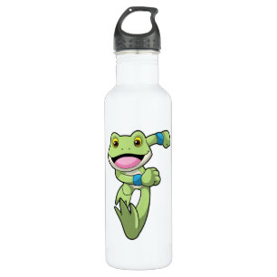 Frog at Running with Sweatband 710 Ml Water Bottle