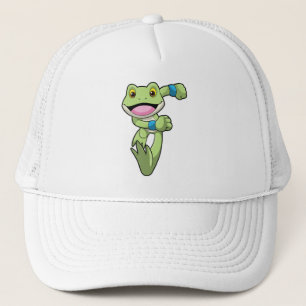 Frog at Running with Sweatband Trucker Hat