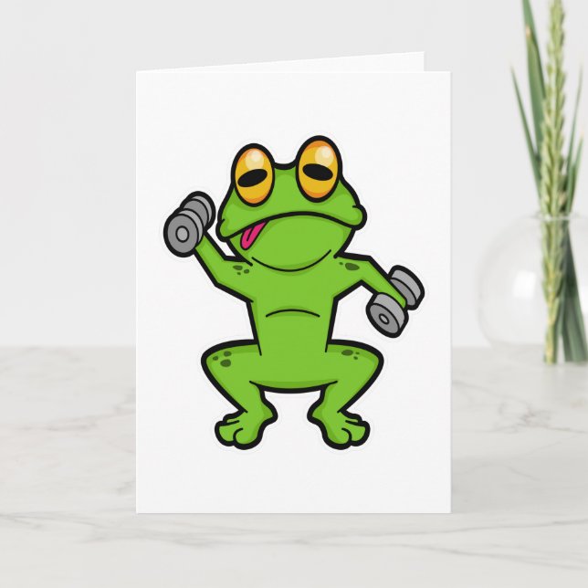 Frog at shoulder training with Dumbbells Card (Front)