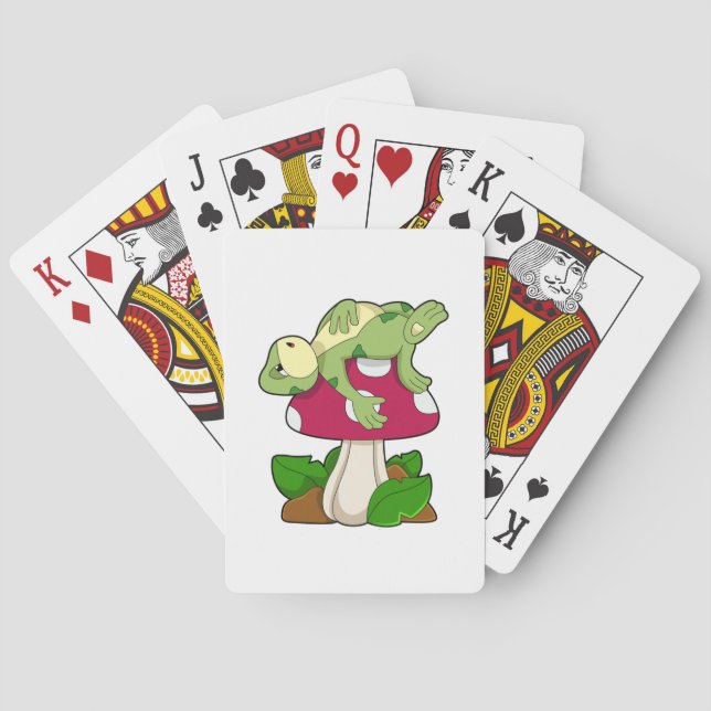 Frog at Sleeping with Mushroom Playing Cards (Back)