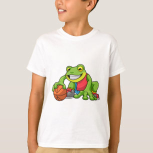 Frog at Sports with Basketball T-Shirt