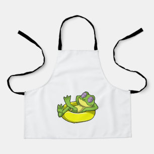 Frog at Swimming with Swim ring Apron