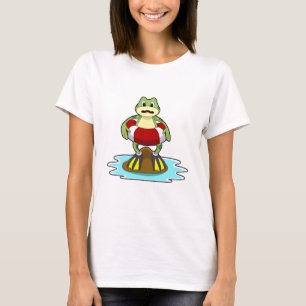 Frog at Swimming with Swim ring T-Shirt