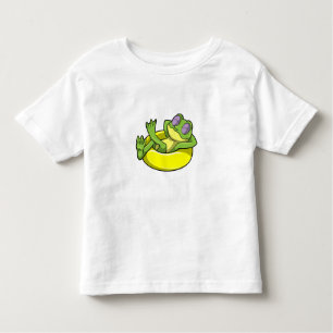 Frog at Swimming with Swim ring Toddler T-Shirt