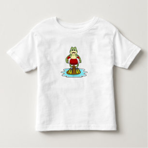 Frog at Swimming with Swim ring Toddler T-Shirt