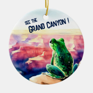Frog at the Grand Canyon Souvenir Ceramic Ornament