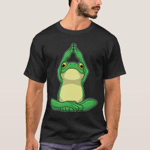 Frog at Yoga in Cross legged T-Shirt