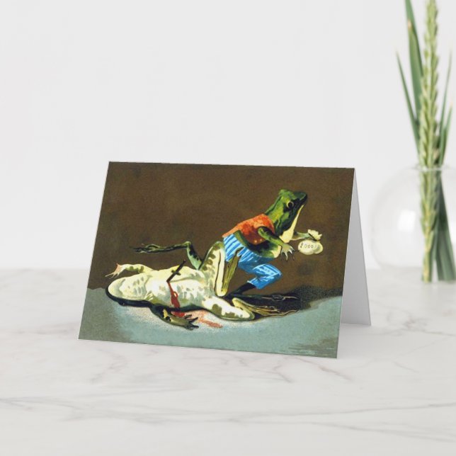 Frog Attack Holiday Card (Front)