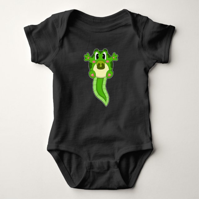Frog Baby Pacifier Baby Bodysuit (Front)
