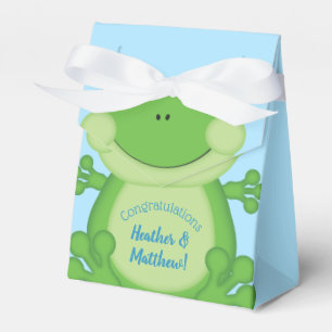 Frog Baby Shower Blue Favour Box